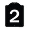 Signmission Sign with Number 2 Heavy-Gauge Aluminum Architectural Sign, 24" x 18", BW-1824-22897 A-DES-BW-1824-22897 - alternate 1